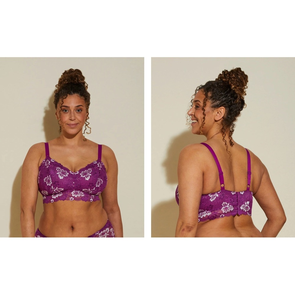 Cosabella Savona Longline Bralette Swiss Beet White Lace 1X SAVON1382P NEW‎